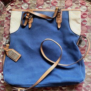 Ralph Lauren Large Canvas tote bag with Italian Leather trim